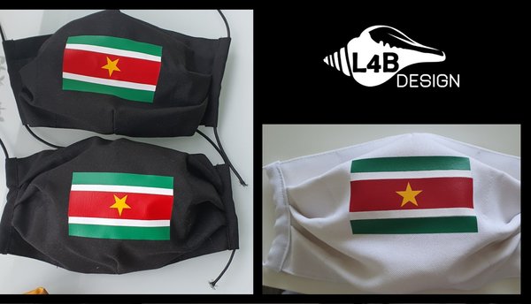 Mondkapje - vlag print Suriname