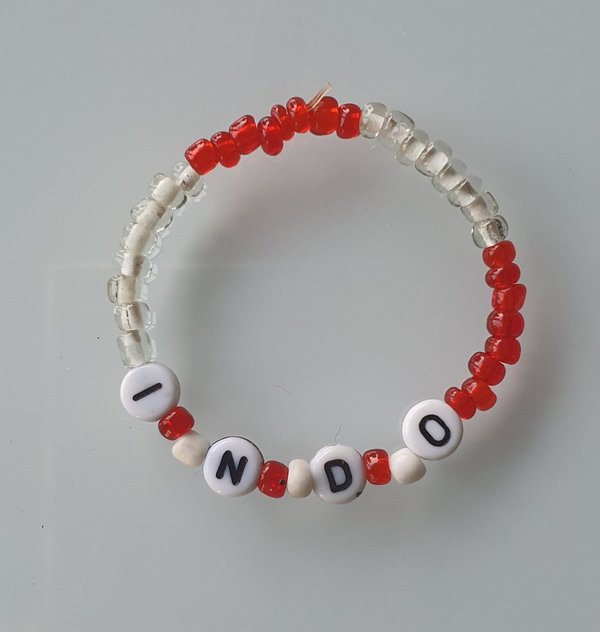 Indo - Armband rood/wit