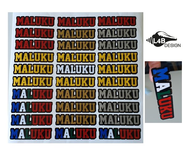 Stickers Maluku diverse kleuren