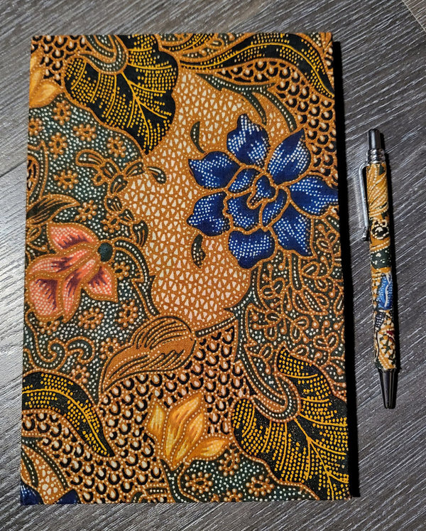 Batik Notitieboek/pen set B