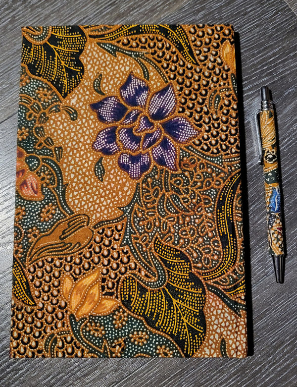 Batik Notitieboek/pen set B