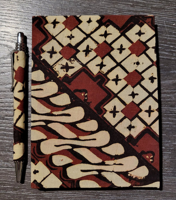 Batik Notitieboek/pen set F (klein)