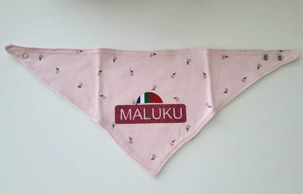 Slabbetje roze Maluku glitter