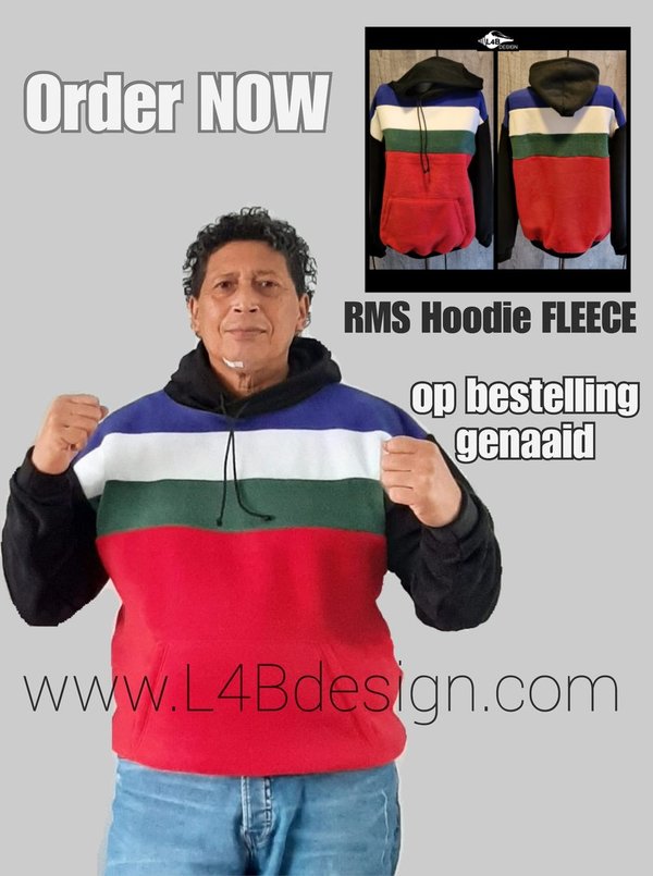 Hoodie RMS fleece met rode zak