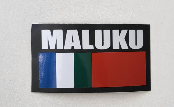 Sticker Maluku met vlag